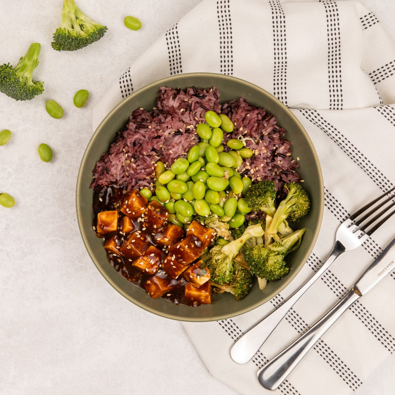 Teriyaki Tofu & Rice Bowl (V)