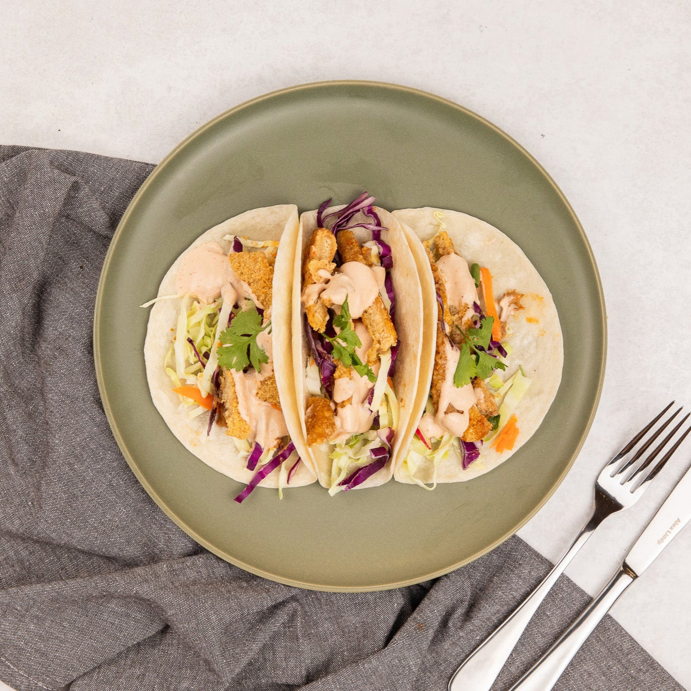 Vegan Crumbed Chicken Tacos (V)