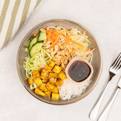 Vietnamese Lemongrass Tofu & Rice Noodle Salad (V)