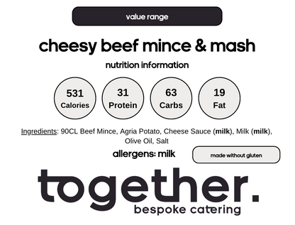 Cheesy Beef Mince & Mash (6 Meal Pack)