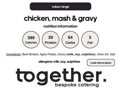 Chicken, Mash & Gravy (6 Meal Pack)
