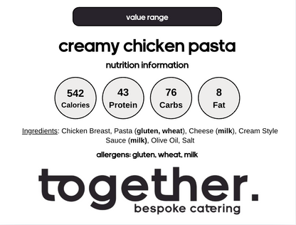 Creamy Chicken Pasta (6 Meal Pack)