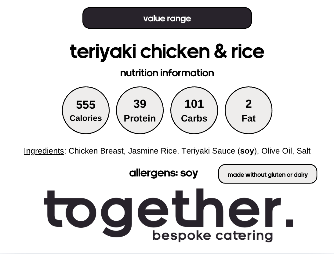 Teriyaki Chicken & Rice (6 Meal Pack)