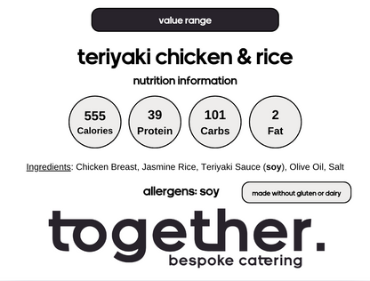 Teriyaki Chicken & Rice (6 Meal Pack)